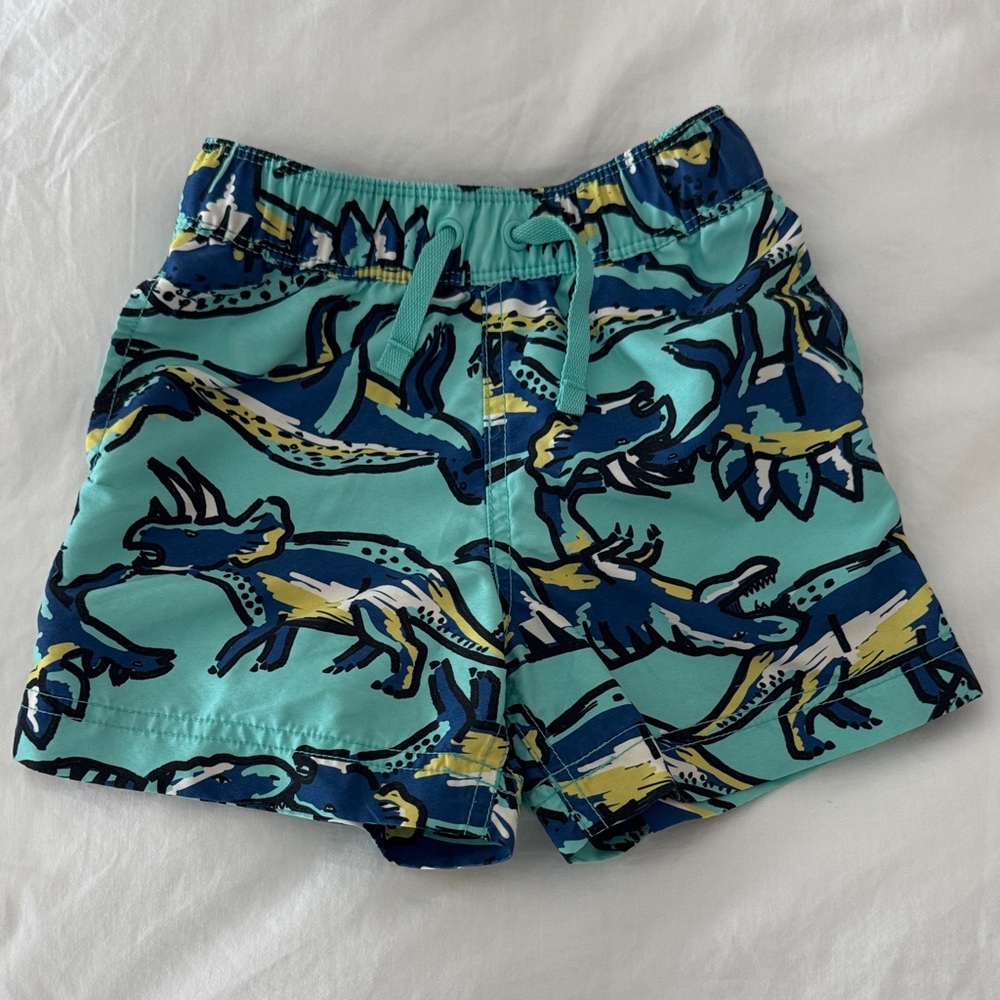 Hanna Andersson boys abstract dinosaur swim shorts 3t
